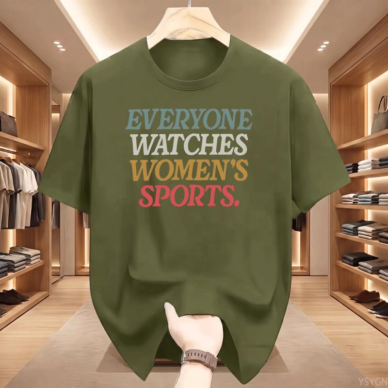 Everyone Watches Unisex Sports T Shirt Sports Tee Feminist Graphic Tshirts Short Sleeve Tshirt Youth Tee Streetwear Clothing Tops