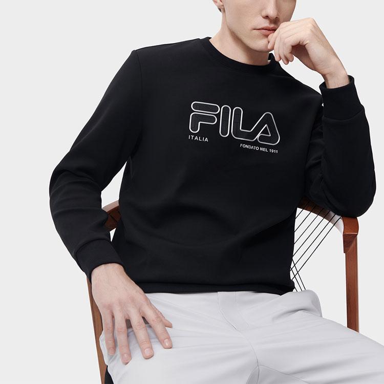 New FILA Sweatshirts Men's Black F11M317203FBK