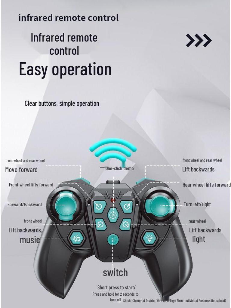 Children's Remote Control 8-Wheel Stunt Robot Dog Car, Perfect Birthday Gift for Ages 3-6