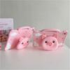 3D Cartoon Cute Pink Pig Silicone Tablet Case With Handle For iPad 12th 11 10 9 8 Ipad Pro Air M4 M3 M2 11inch A16 A19 2018-2026 M4 Kids Cover Stand