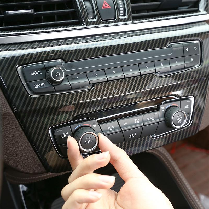 4 Style Car Center Console CD Panel Decoration Cover Frame Trim Sticker for BMW X1 F48 X2 F47 2016-2026 Automobile Accessories