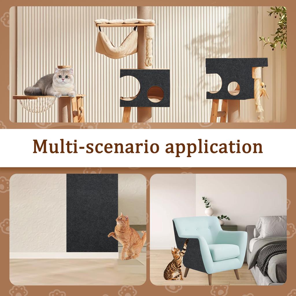 Anti-Katzenkratz-Möbelschutz Filz Katzen Teppichschutz DIY Zuschneidbare Selbstklebende Katzenkratzmatte für Sofa Tür Wand