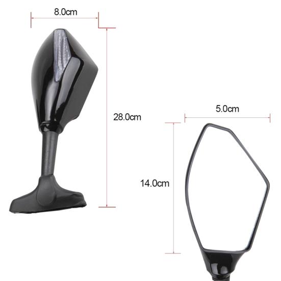 2 szt. Uchwyt na kierownicę motocykla Lusterko wsteczne z kierunkowskazami LED