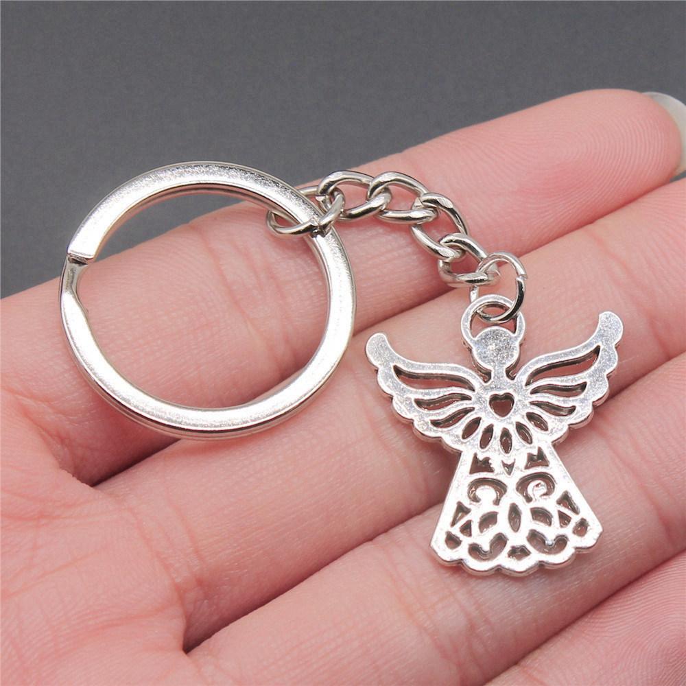 Angel Wings Feathers Heavenly Keychain for Girls Hot Sale Streetwear Bridesmaid Gift Retro Phone Charm