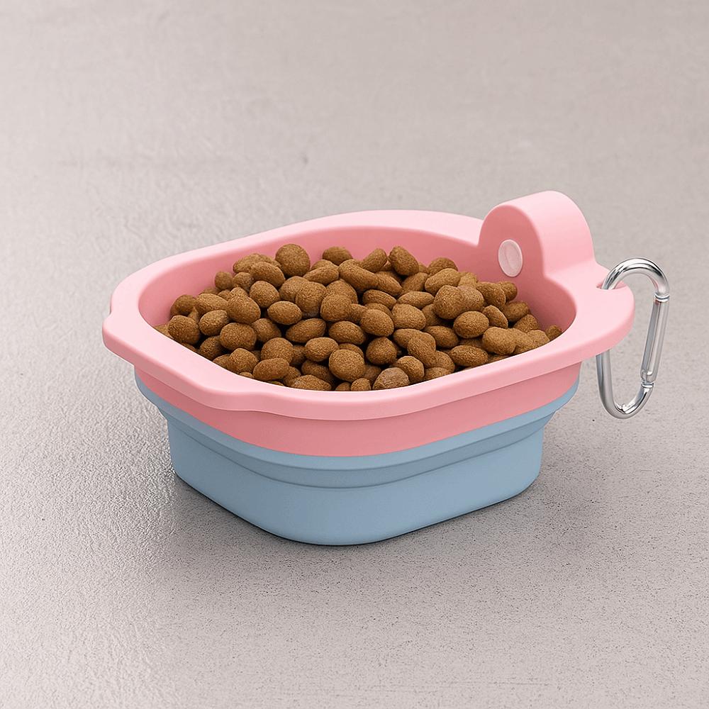 Portable Collapsible Dog Water Bowl Lightweight Pet Food Water Feeding Tray  Outdoor