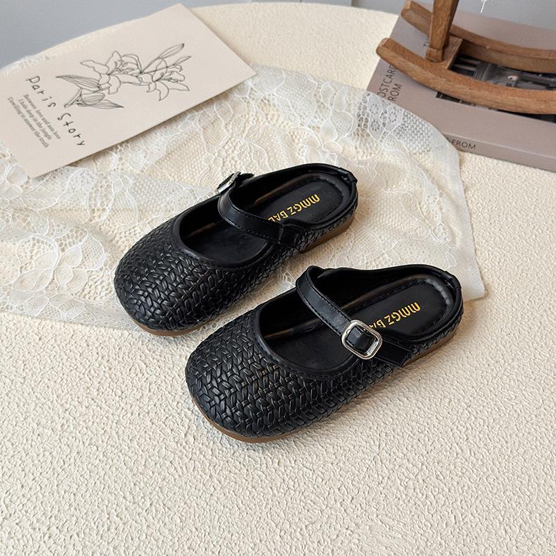 

Girls Cute Knitted Princess Slippers - Summer 2025 Closed Toe Casual Flip-Flops 23-28 (6 pairs) чёрный