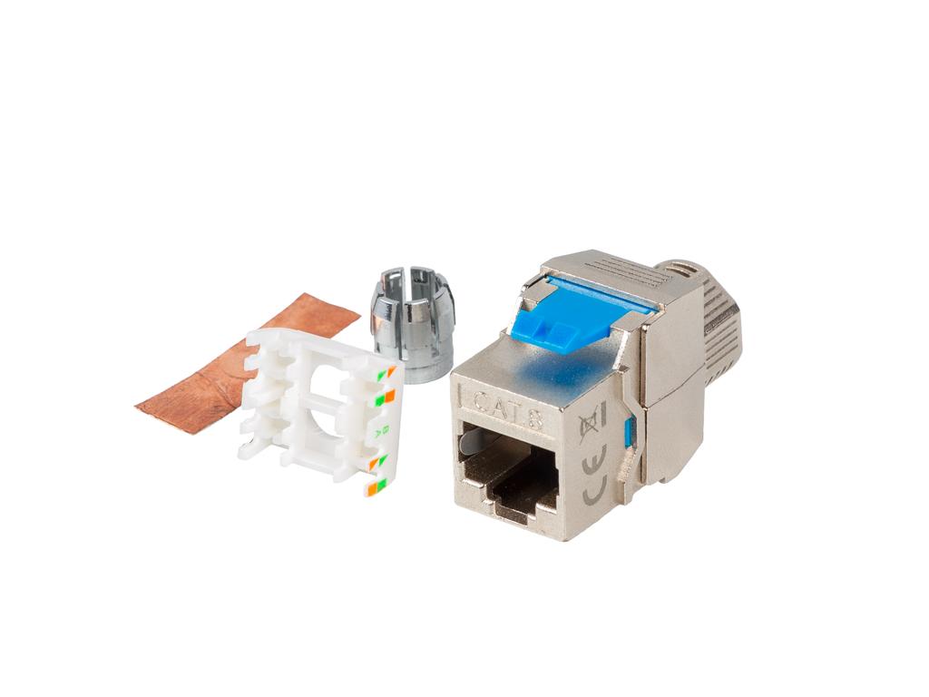 Gniazdo moduł keystone rj45 kat.8.1 beznarzędziowy ekranowany ftp awg 24-22