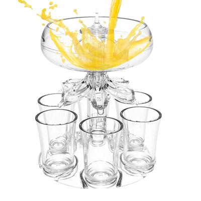6 Distributore e supporto per bicchierini da shot Dispenser per riempire liquidi Shots Dispense Festival Party Accessori Giochi Strumenti per bere