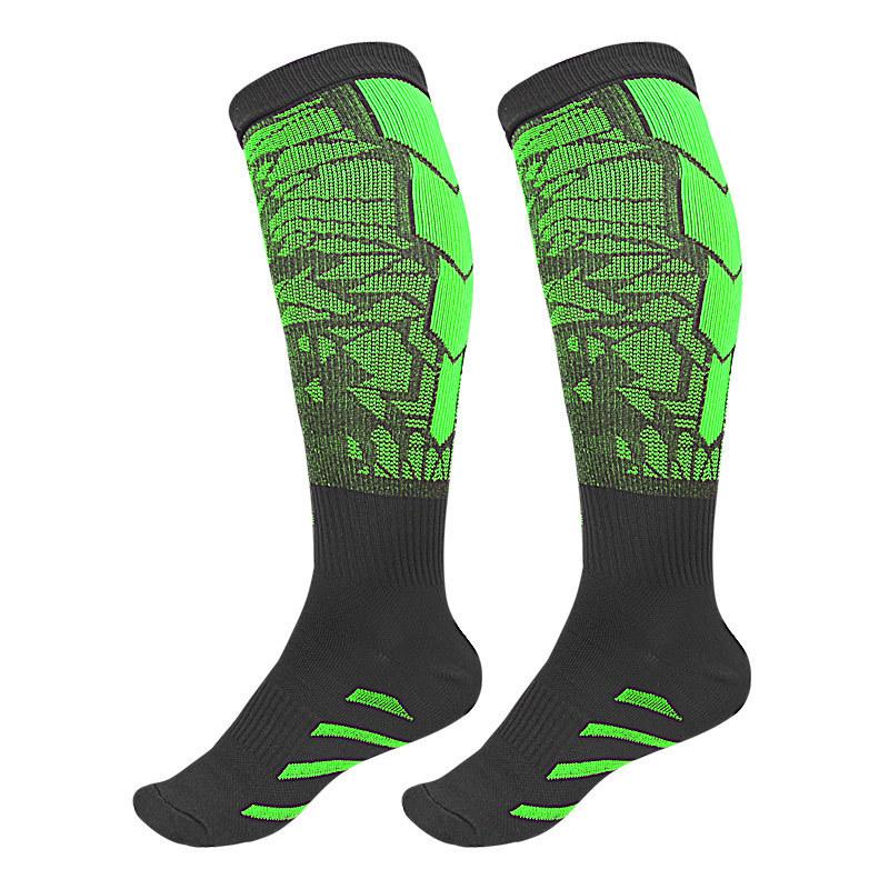 Sports Long Tube Pressure Socks Striped Contrasting Color Breathable Skin-friendly Elastic Fit Running Cycling Leggings Socks