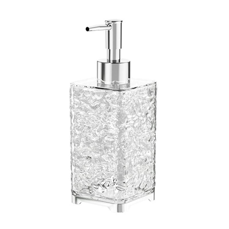 Glass Soap Dispenser Foam Soap Dispenser with Diamond Glass Refillable Hand Soap Dispenser Worktop Soap Dispenser