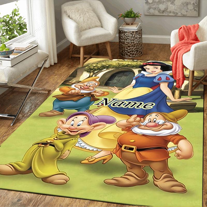 Custom 1Pc Snow White Seven Dwarfs Rug Office Carpet Indoor Outdoor Entrance Doormat Nonslip Soft And Comfortable Living Room D916251