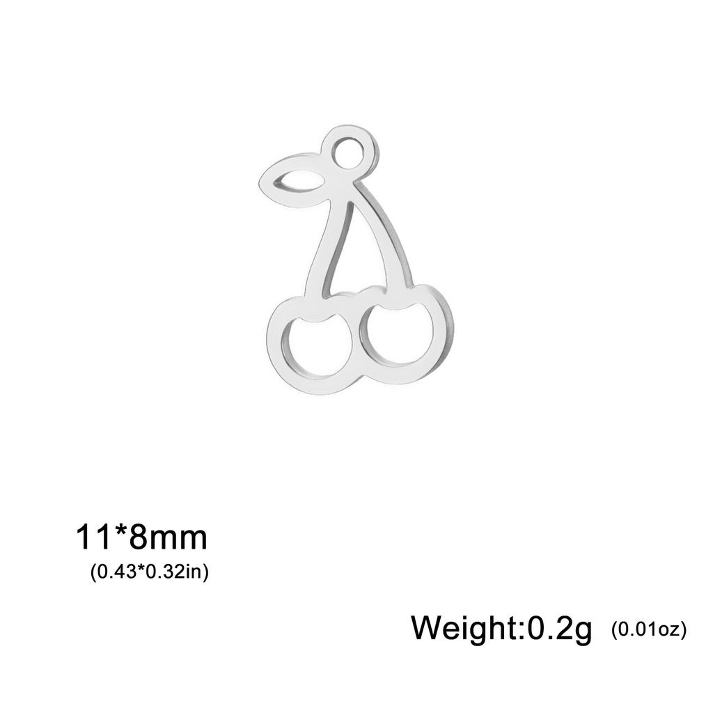 5 pieces/pack Mini Cat Flower Jewelry Owl Cherry Star Heart shaped Bow Stainless Steel Pendant DIY Necklace Bracelet Jewelry