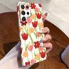 Color Tulip Flower Suitable for Samsung S24 Mobile Phone Case A55 Ultra-thin Film Mobile Phone Case S25u Hard Case