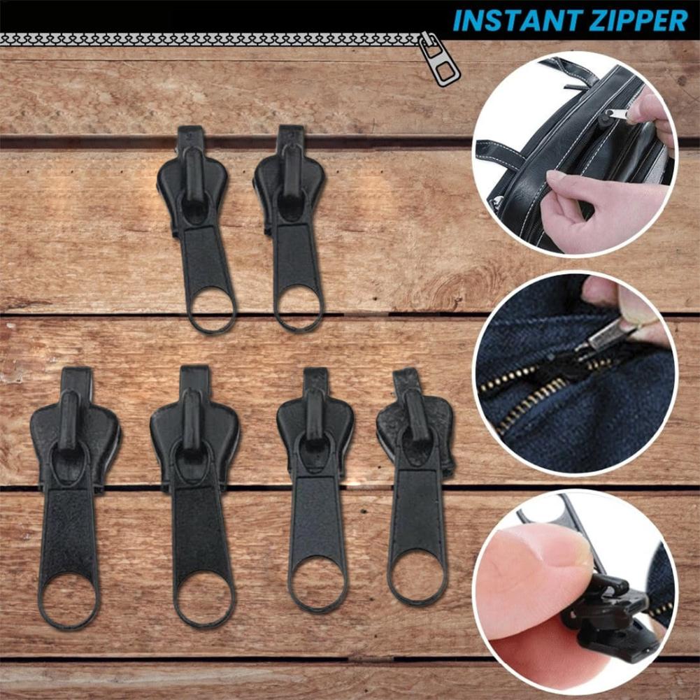 6pcs Fix Zip Puller Universal Instant Zippers Fix Zipper Repair Kit Replacement Zipper Pull Slider For DIY Sew Accessories