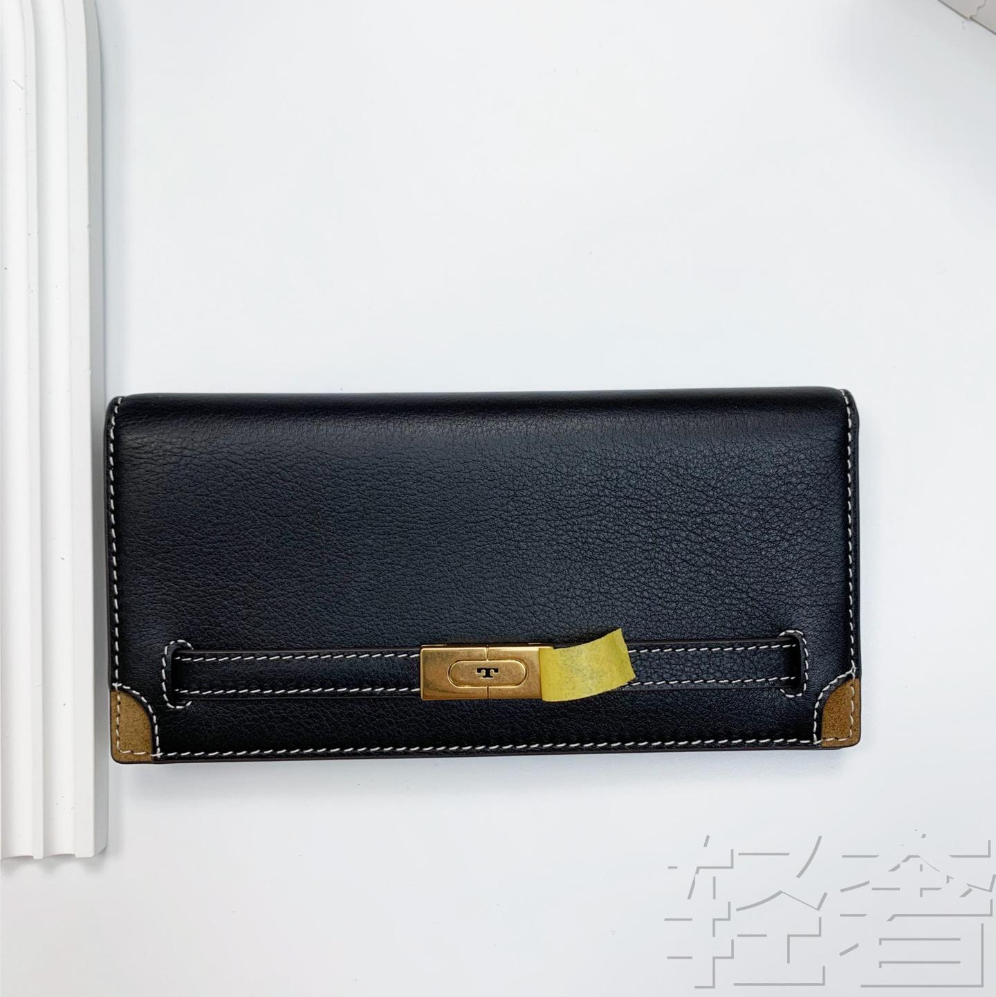 [Pre-Owned] T Slim Logo Snap Closure Calfskin Wallet - Unused #1501GM2 ONE SIZE