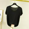 Nuovo due pezzi estivo in seta ghiacciata: Top a maniche corte con scollo a V e pantaloni casual drappeggiati a gamba larga