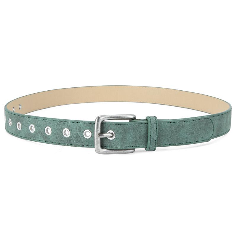 Women's Retro Literary Style Frosted Textured Pin Buckle Belt - Durable PU Leather