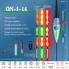 ONLYOU Spiral Tail Eye-catching Induction Electronic Fish Float Luminous Intelligent Float Outdoor Lake Reservoir Pond Ice Fishing Float 2/4pcs/set