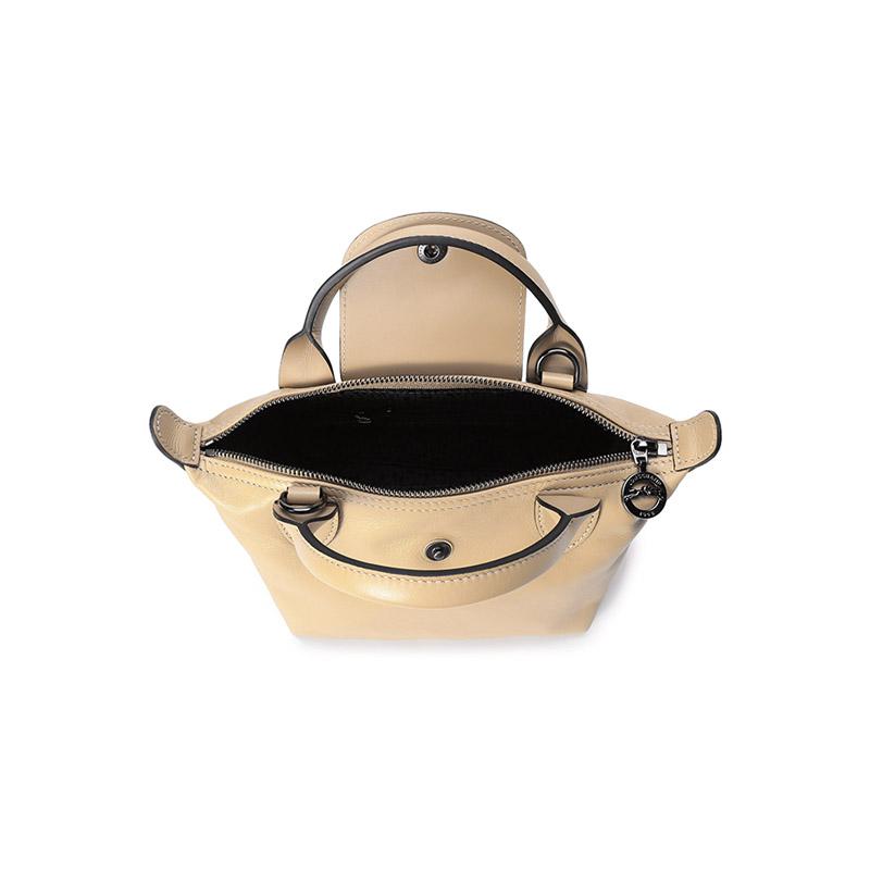 Longchamp Le Pliage Cuir 17 Lambskin Zipper Dumpling Bag With Detachable Shoulder Strap Mini Women Handbag Desert 1500757526
