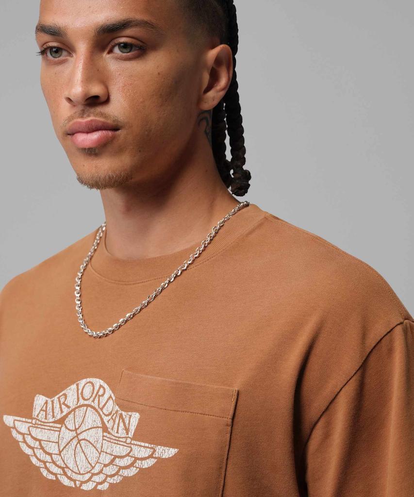 Nike Jordan Flight Essentials Pocket T-Shirt M - Light British Tan: Shadow Heather / Io2084-281