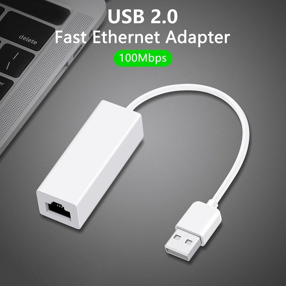 100Mbps USB 2.0 to RJ45 Ethernet Network Adapter for Mac Android Tablet PC Windows 7/8/10 High Quality No Driver Required