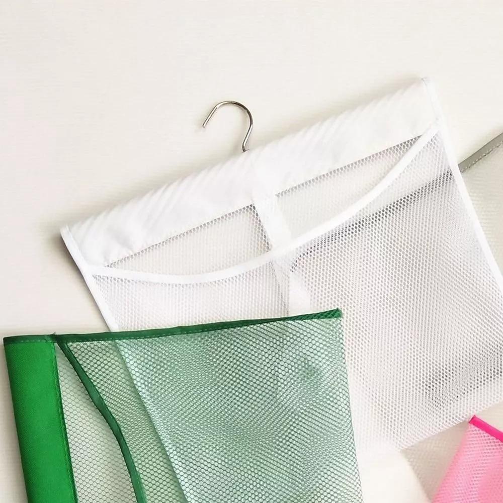 New Portable Wall Hanging Mesh Pocket Multipurpose Linkable Bath Storage Organizers Home Travel Mesh Hanging Bag