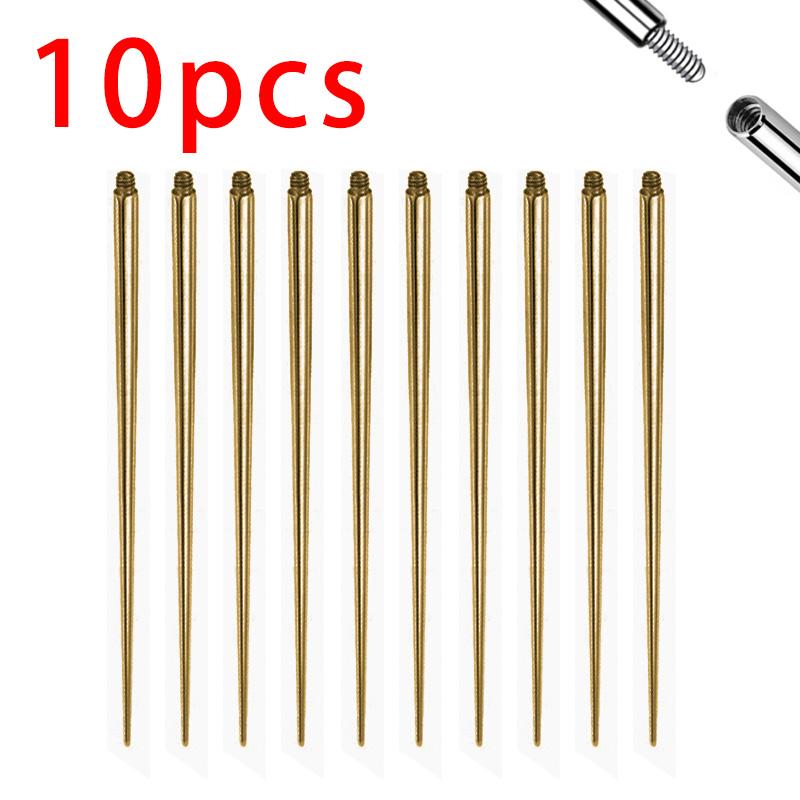 10pcs ASTM F136 TItanium Insertion Pin Taper for Thread Nostril Piercing Taper Push in Earring Implantation Grade Piercing Tool