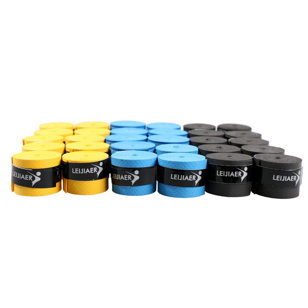 60pcs Tennis Racket Overgrips Anti Skid Sweat Tape Wraps Badminton Racquet Over Grip Fishing Rod Sweat Band Grip