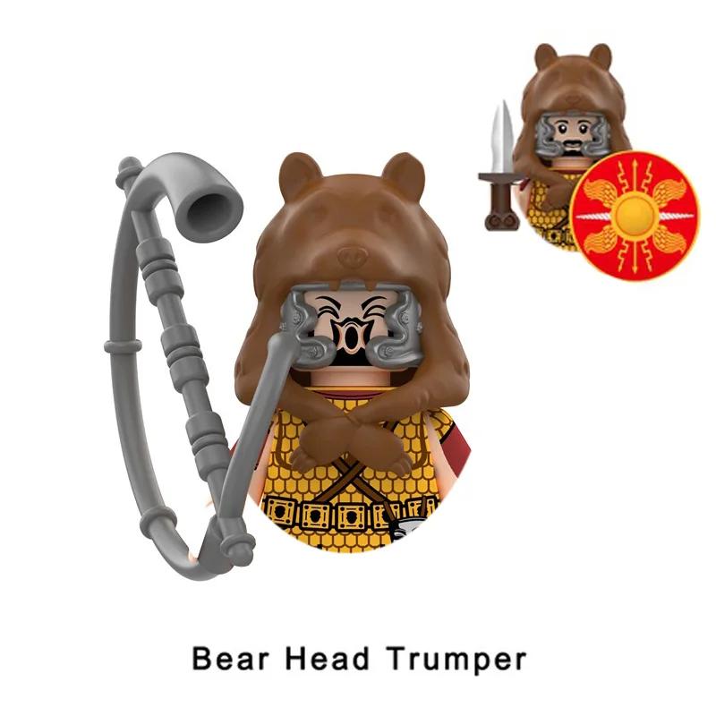 Jucării pentru copii Figurine militare medievale Model Infanterie înarmată Centurion roman Trumpeters Asamblare Model Blocuri de construcție Cadouri pentru băieți