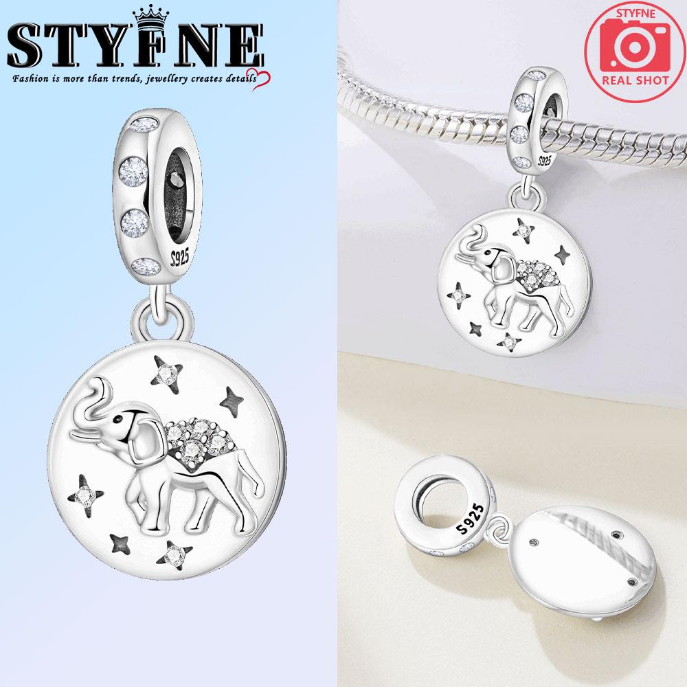 Copper Elephant Bamboo Panda Cute Headphones Squirrel Charms Beads Pendant For Original Bracelet Woman Girl Jewelry