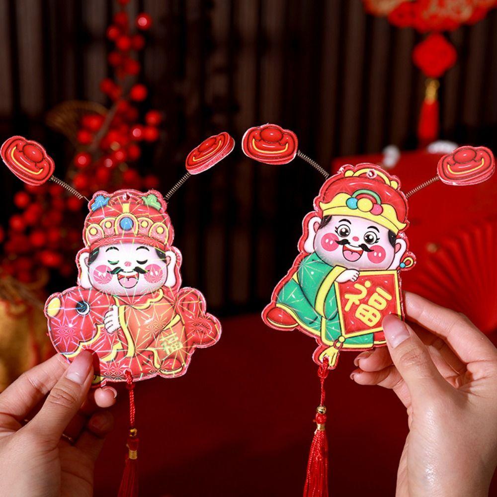 Cartoon Shaking Head God Pendant 3D Spring Festival Magnet  Refrigerator