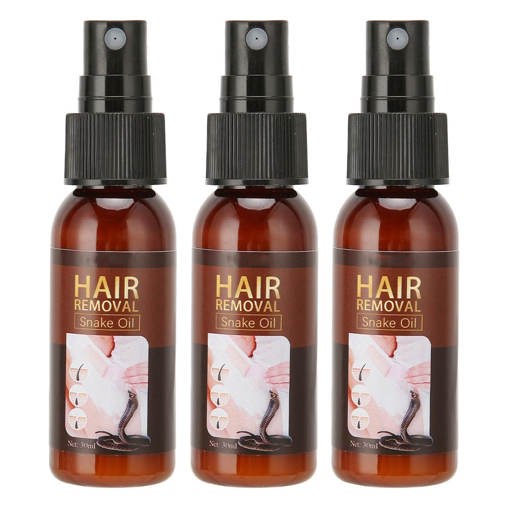 3pcs 30ml Snake Oil Hair Removal Spray Plant Extract Painless Depilatory Spray for Underarm Legs