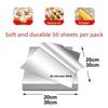 50pcs Square Aluminum Foil Paper Disposable Tin Foil Paper New Kitchen Baking Tool  Barbecue