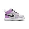 New Jordan Air Jordan 1 Mid TD Anti Slip Wear Resistant Mid Top Vintage Basketball Shoes White Purple Infant And Toddler AR6352-501