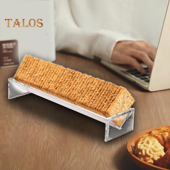 Clear Acrylic Cookie Tray Modern Design BAP-Free Round Rectangular Appetizer Serving Tray for Bread Fruits