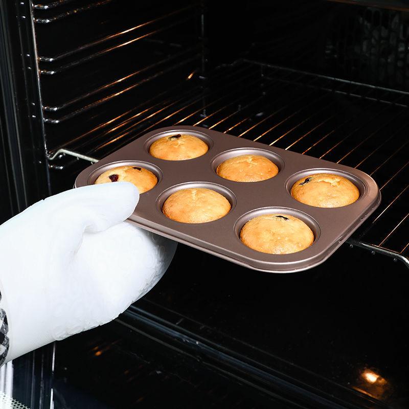 4/6/9/12Holes DIY Non-Stick Cake Pan Bakeware Muffin Cupcake Mold Baking Dish Carbon Steel Kitchen Oven Trays Pastry Tool
