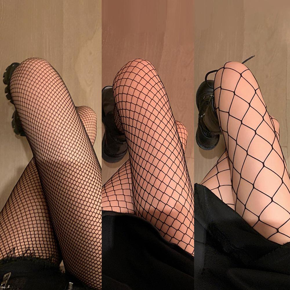 4 Hole Hollow Stockings Fish Net Pantyhose Mesh Nylon Tights Black Fishnet Women Sexy Summer Thigh High Hosiery Party Stocking