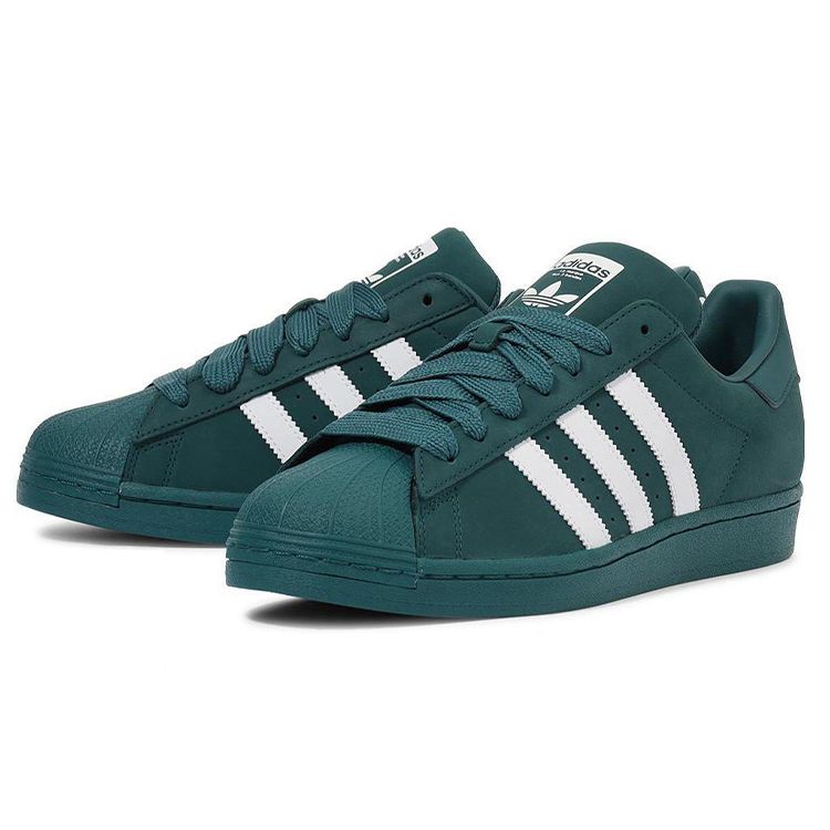 Adidas Originals Superstar Comfortable Versatile Trendy Low-Top Sneakers Unisex Sneakers Green White ID0994