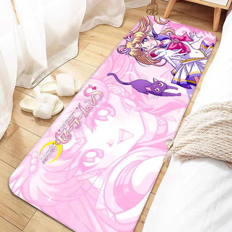 Japan Anime Cute S-Sailor M-MoonS Door Mat Entrance Non-slip Washable Kitchen Carpet Living Room Hallway Rugs Bathroom Bath