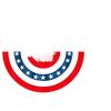 Fan Shaped Polyester Banner Festival Hanging Flag Yard Party Layout Ornament