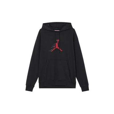 Jordan Logo Print Hoodie Men Tops Black FD7466-010
