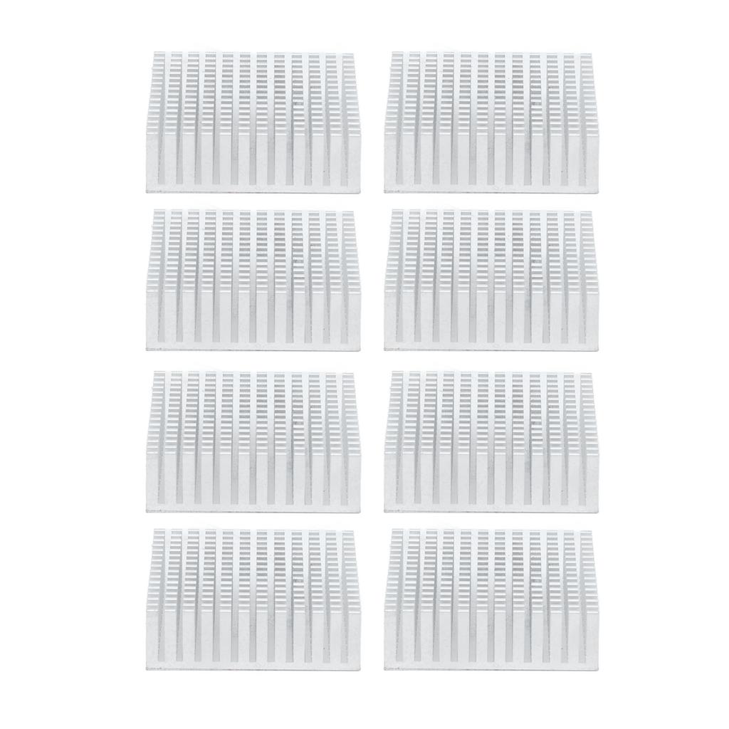 8Pcs Heat Sink Cooling Heatsink Cooler Aluminium Alloy 50x50x15mm Accessory WhiteWithout Back