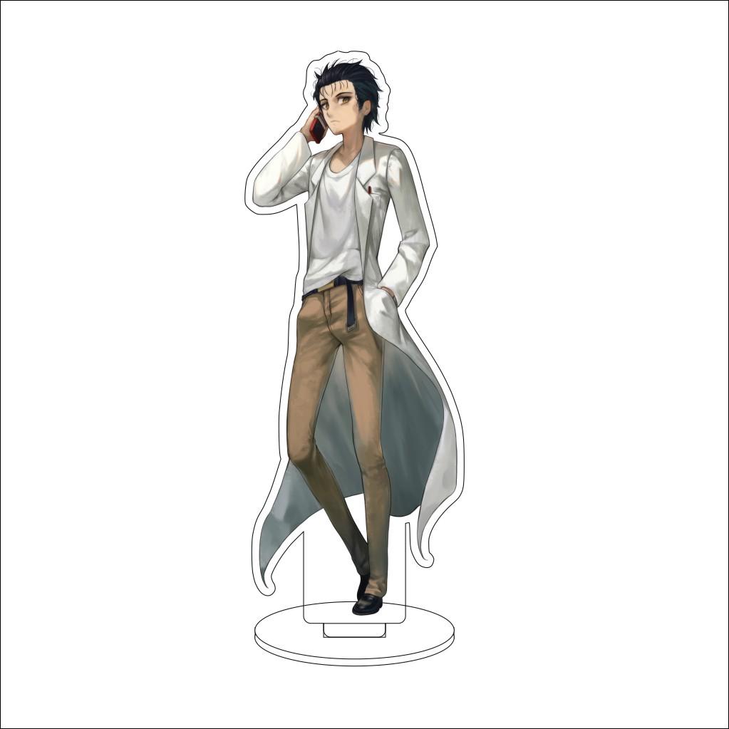 16CM Anime Steins Gate Cosplay Acrylic Stand Ornaments Shiina Mayuri Okabe Rintarou Makise Kurisu Figure Stand Halloween Gifts