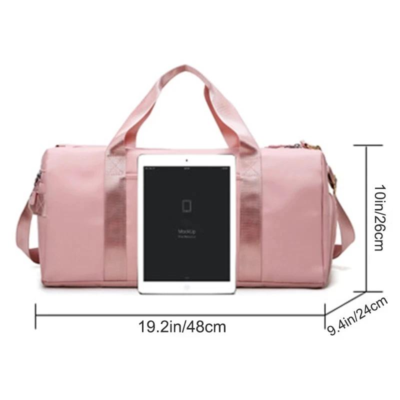 Travel Workout Fitness Sports Gym Bag Luggage With Wet Pocket Shoes Compartment Travel Yoga Sports Gym Duffel Bag For Men Women