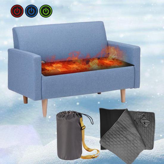 

Подогреваемый спальный коврик Yousheng USB с 5 зонами нагрева, регулируемая температура, быстрый нагрев, портативный, для зимней и холодной погоды, для путешествий и кемпинга чёрный