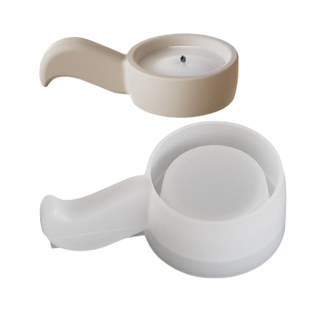 High Quality Silicone Mold for Crafting Unique Handle Candle Holder Pans for DIY Enthusiasts and Home Decors Designers