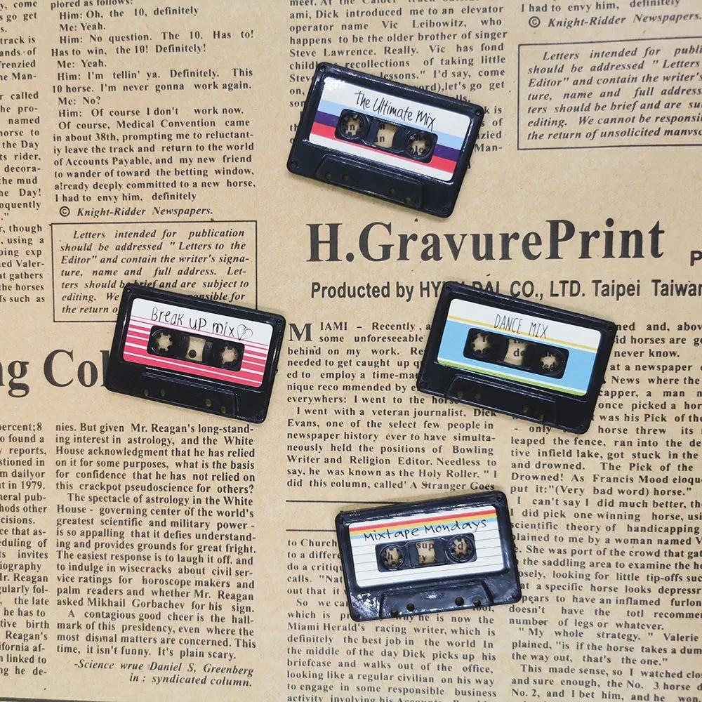 

4pcs Nostalgic Cassette Record Magnet Set | Decorative Magnetic Fridge Magnets, Perfect for Music Lovers, Charming Gifts.