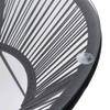 vidaXL Garten-Esstisch Schwarz Ø70x74 cm Rattan und Glas