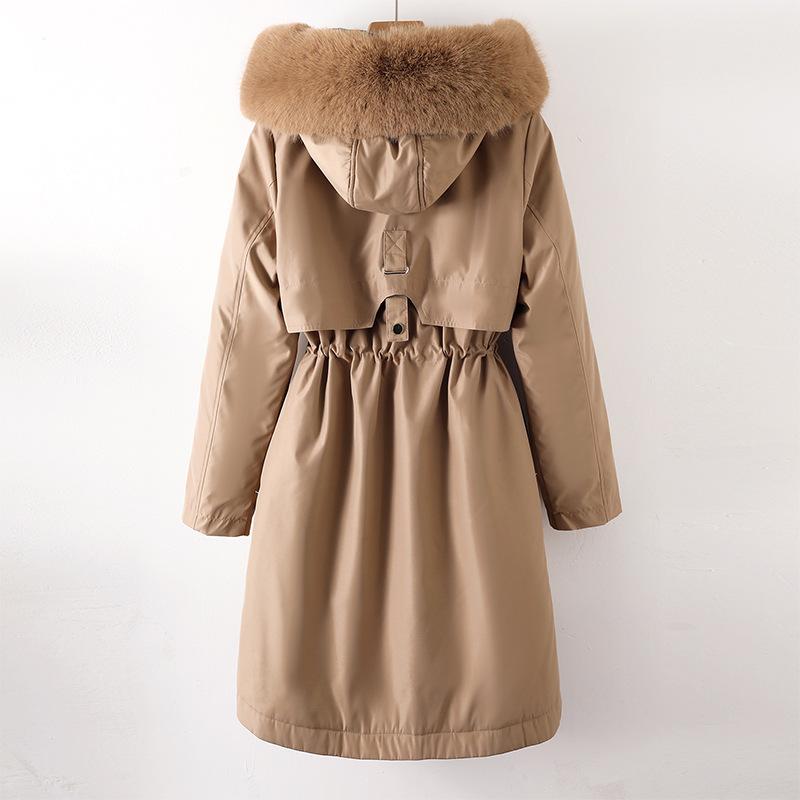 Winter Jacket Women Parka Clothes Long Coat Wool Liner Hooded Jacket Fur Collar Thick Warm Snow Wear Padded Parka