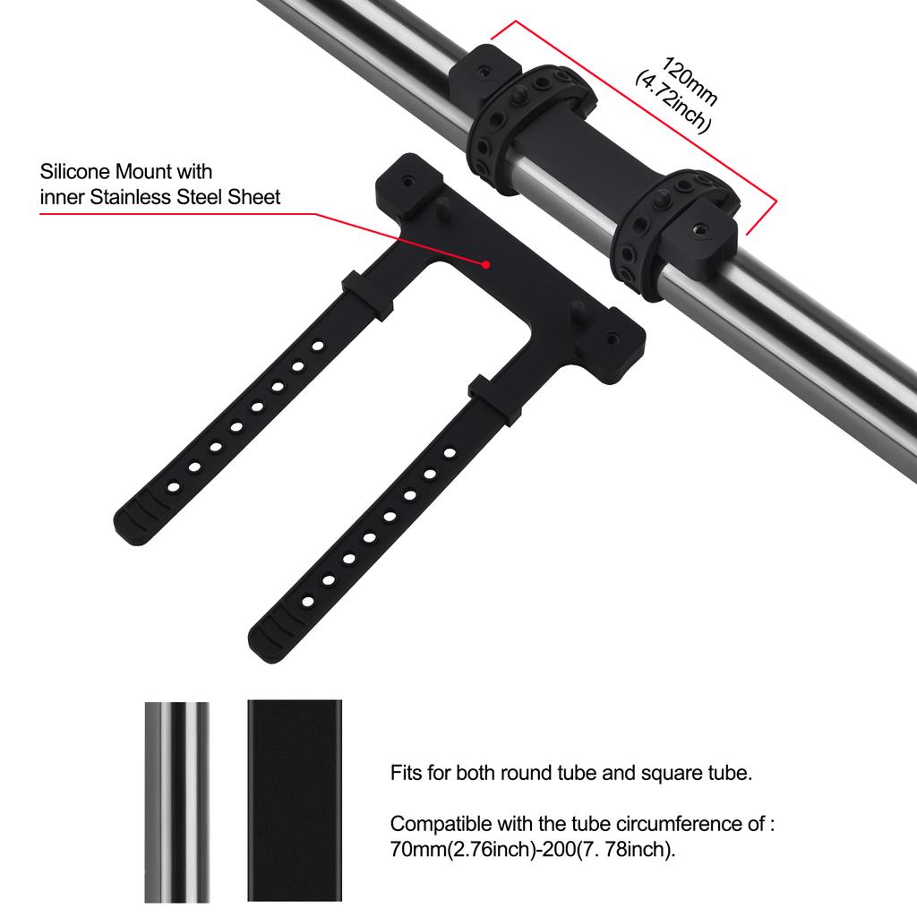Portable Bike Golf Cart Speaker Mount Bike Speaker Mount Bracket Holder Bicycle Speaker Mount for JBL Charge 6/5/4/3